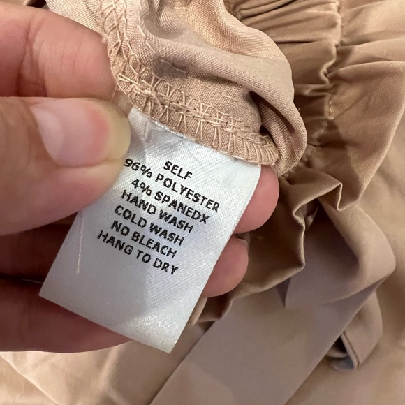 Dusty Rose Sateen High Waisted Paper Bag Style Trousers - Picture 7 of 12